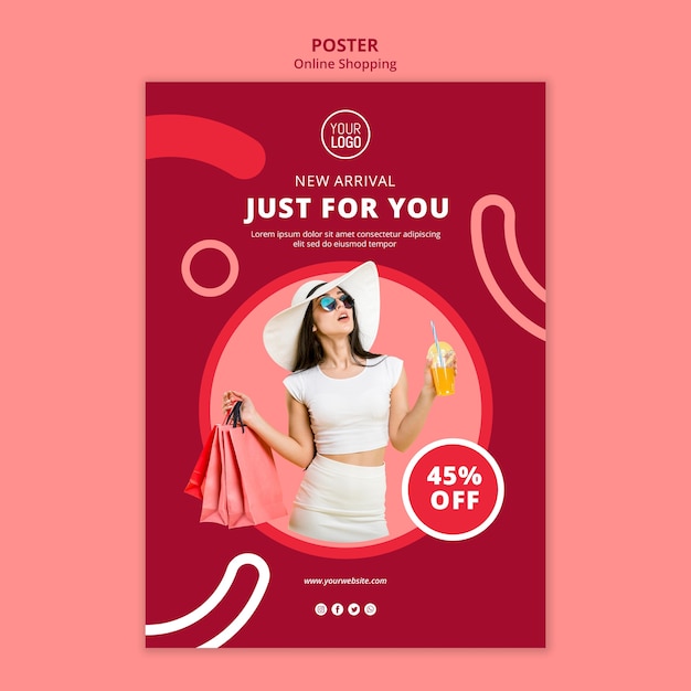 Vorlage für Online-Shopping-Poster