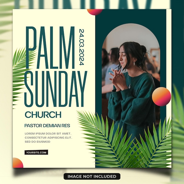 Vorlage für palm sunday poster