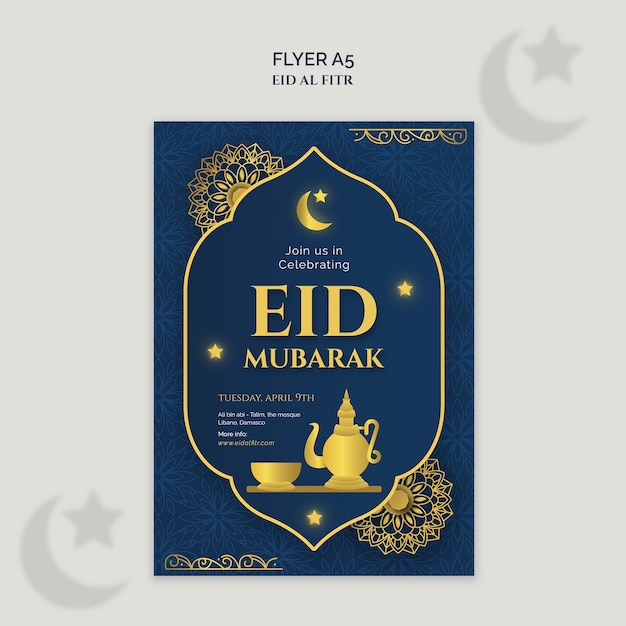 Vorlage für Poster zur Feier des Eid al-Fitr
