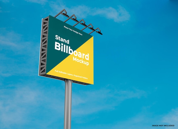 Vorlage für quadratisches Billboard-Mockup im Freien