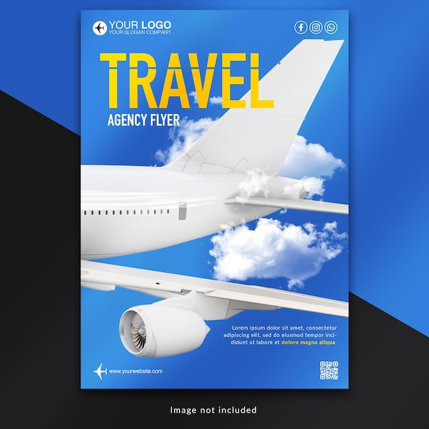 Vorlage für Reiseagentur-Flyer