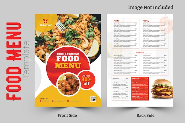 Vorlage für Restaurant-Menü-Flyer Restaurant