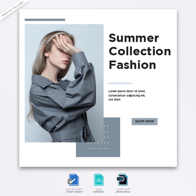 PSD vorlage für social-media-beiträge im modeverkauf