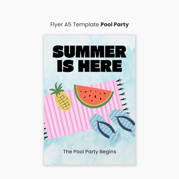 Vorlage für Sommer-Pool-Party