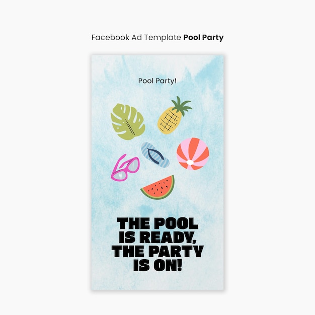 Vorlage für Sommer-Pool-Party