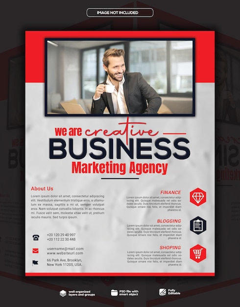 Vorlage für Unternehmensflyer für professionelle Geschäftsflyer