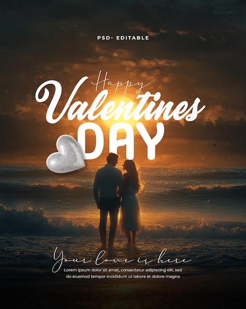 Vorlage für Valentinstags-Post-Design