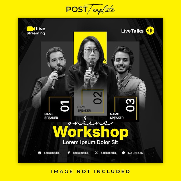 Vorlage für Webinar-Workshop über soziale Medien