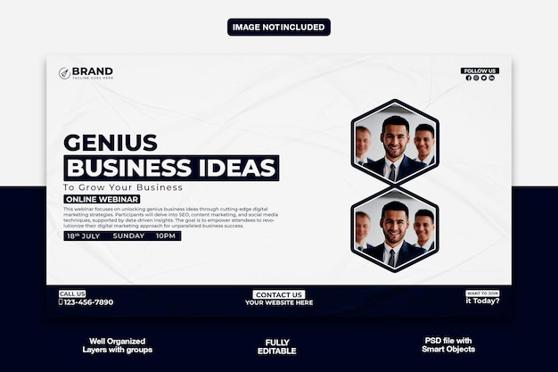 Vorlage für YouTube-Mini- oder Web-Banner für digitales Marketing