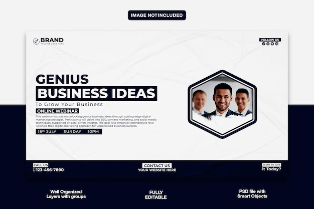 Vorlage für YouTube-Mini- oder Web-Banner für digitales Marketing