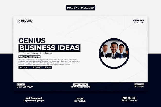 Vorlage für YouTube-Mini- oder Web-Banner für digitales Marketing