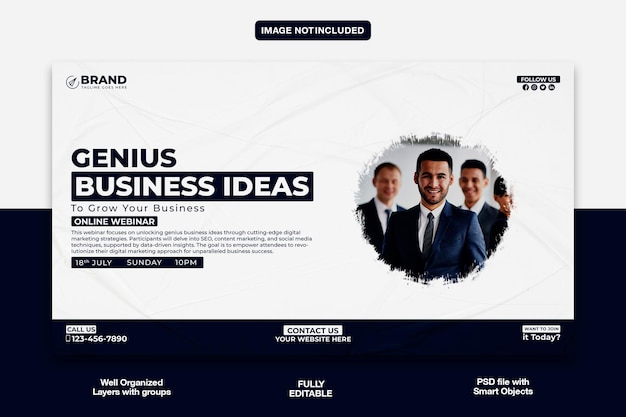 Vorlage für YouTube-Mini- oder Web-Banner für digitales Marketing
