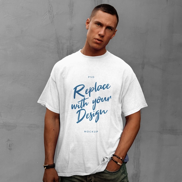 Vorlage Mode Männer T-Shirt Fotografie Mockup