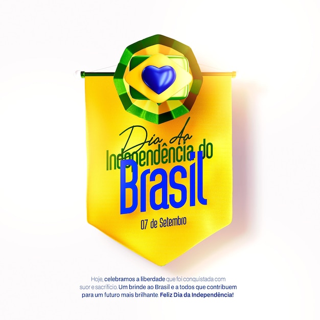 Vorlage post psd social für independencia do brasil em 07 de setembro besonderer posttag