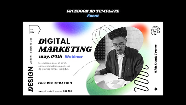 PSD vorlagendesign für digitales marketing