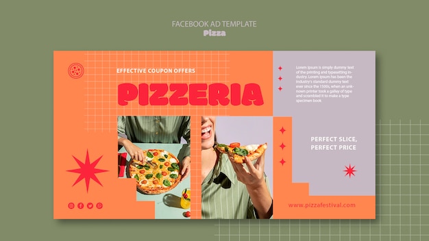 PSD vorlagendesign für pizza-restaurants