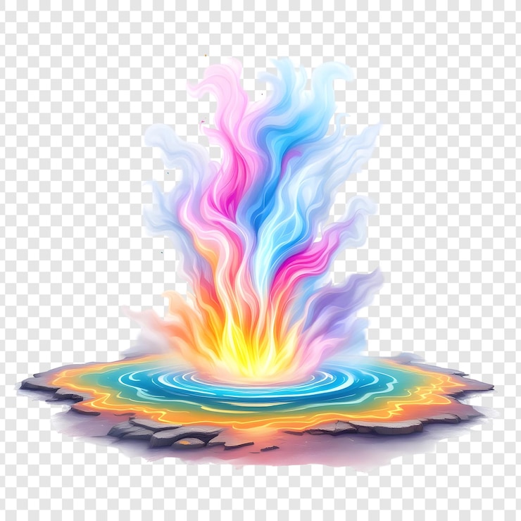 PSD vórtice de fuego arco iris