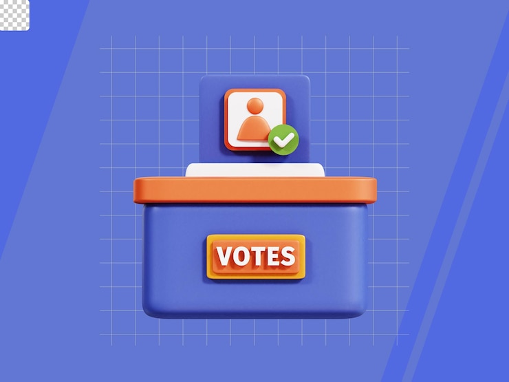 PSD votos políticos icono 3d