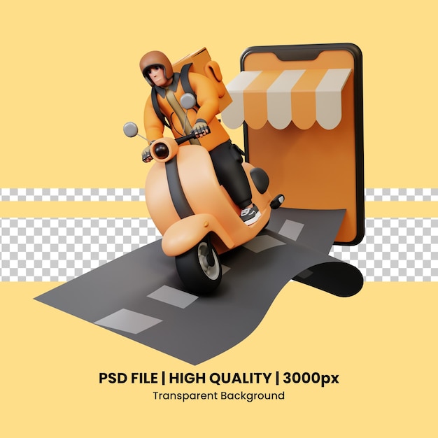 Votre livraison de commande illustration 3D pour AppWebetc
