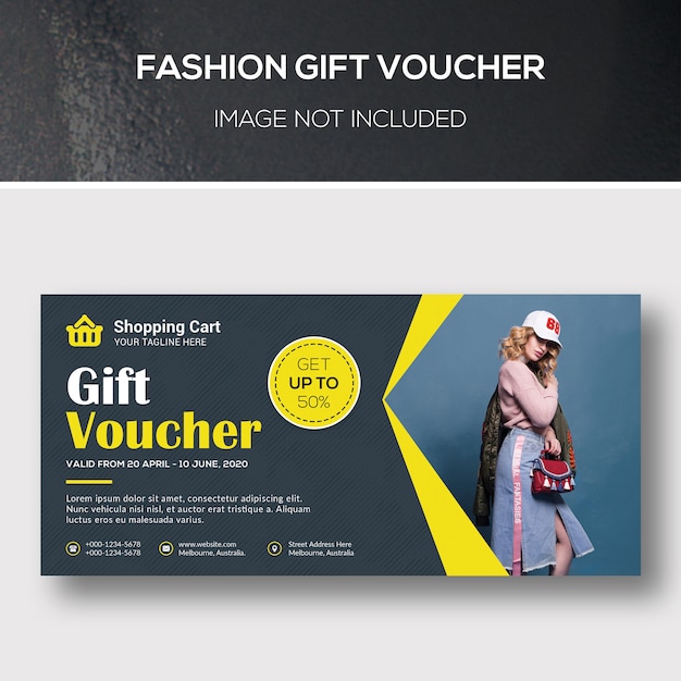 Voucher de oferta de moda