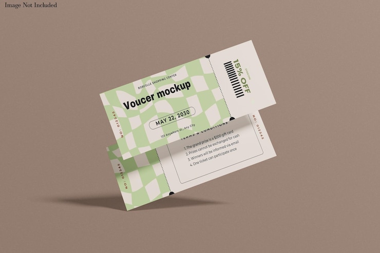 PSD voucher mockup