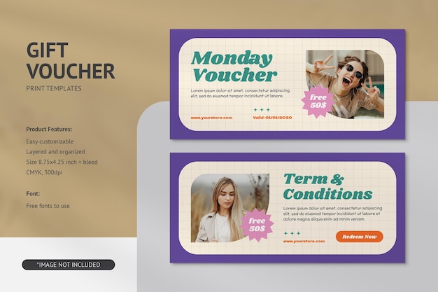 Voucher regalo pulito, moderno e professionale