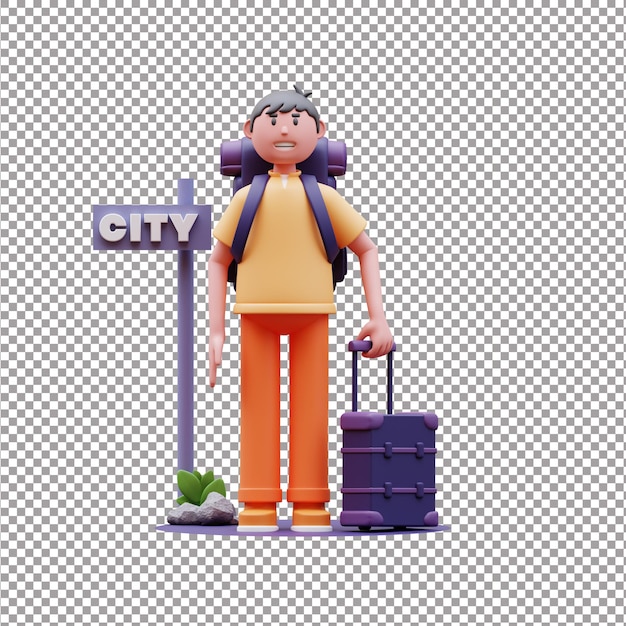 Voyageur en vacances rendu fichier