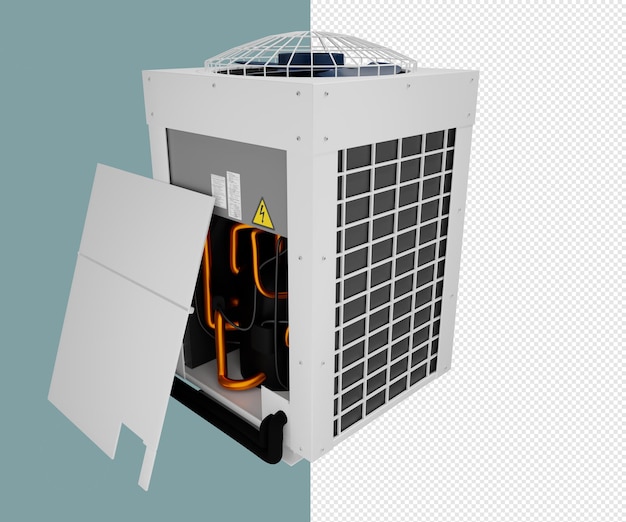 Vrf climatiseur extérieur fond transparent 3d