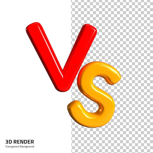 VS competition icon 3d versus challenge sign