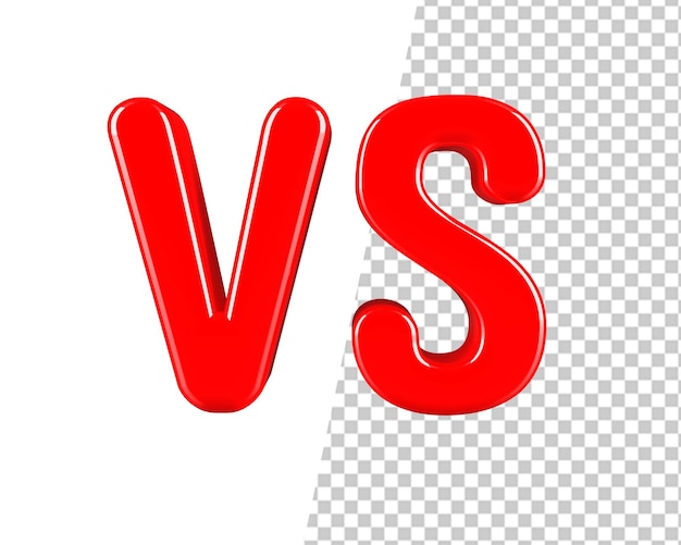 Vs Fußballspiel rotes 3D-Symbol