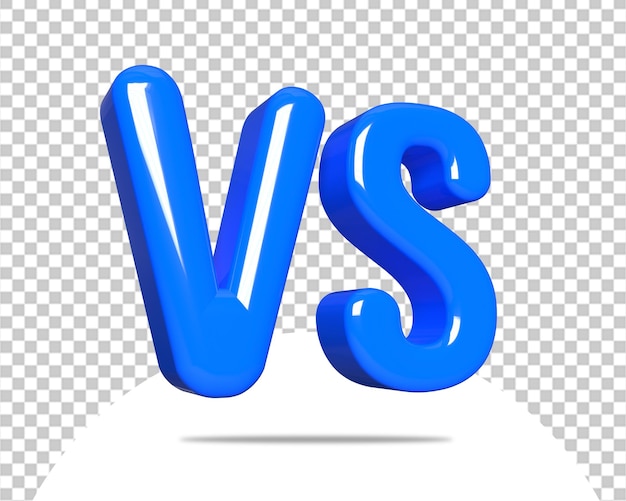 Vs icona blu 3d
