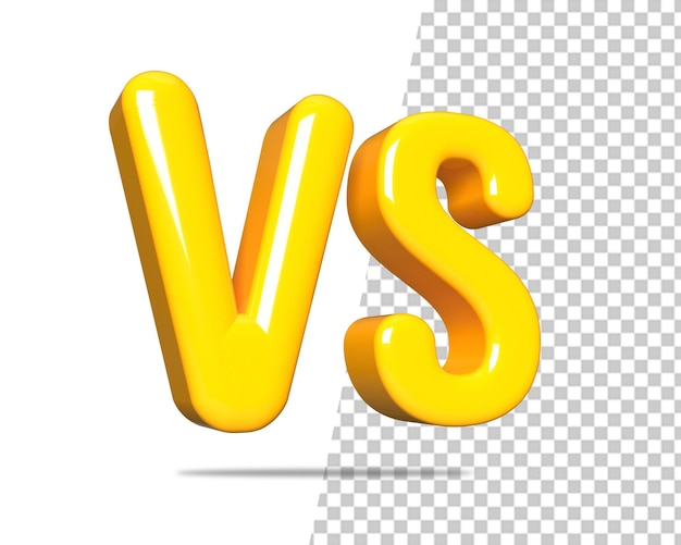 Vs juego versus icono de oro 3d