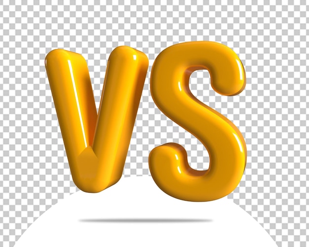 Vs juego versus icono de oro 3d