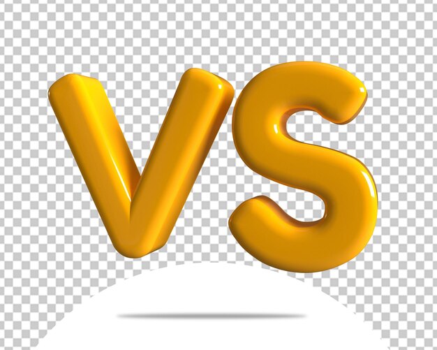 PSD vs juego versus icono de oro 3d