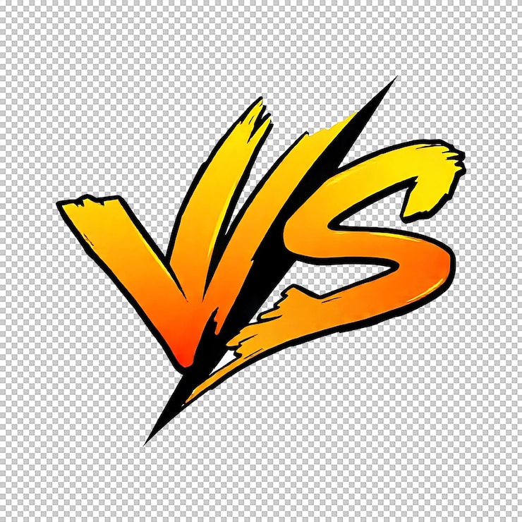 PSD vs letras naranja y amarillo pinceladas estilo graffiti tipografía línea vertical negra