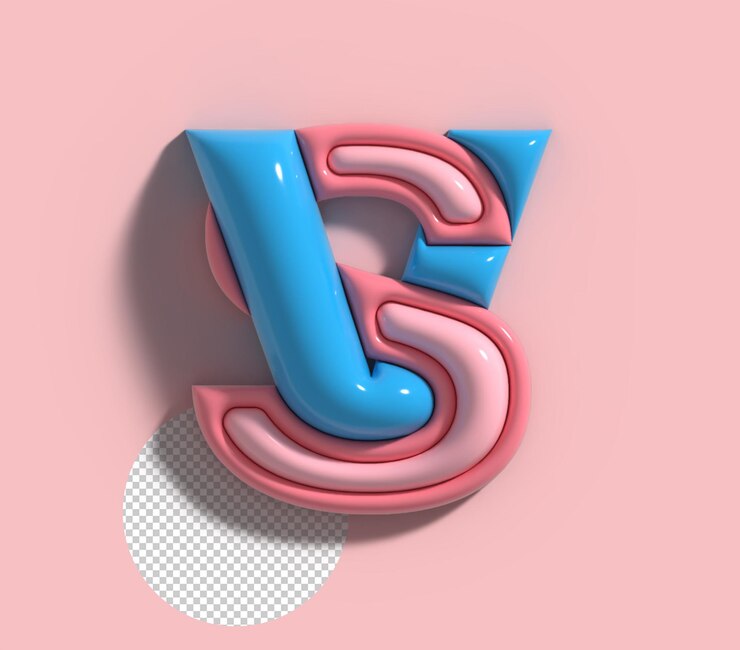 PSD vs versus sign 3d render logotipo de la compañía de las letras