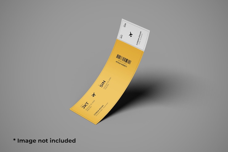 PSD vue d'angle droit de maquette de billet