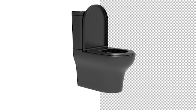 PSD vue d'angle des toilettes modernes sans ombre rendu 3d