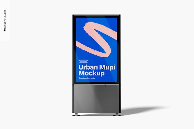 PSD vue d'avant de la maquette urbaine de mupi