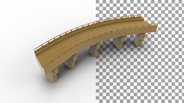 PSD vue de dessus du pont rendu 3d