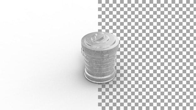 PSD vue de dessus du rendu 3d de la poubelle