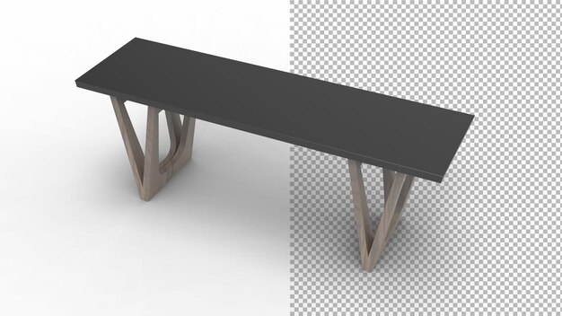 PSD vue de dessus de table d'odessa avec rendu 3d de l'ombre