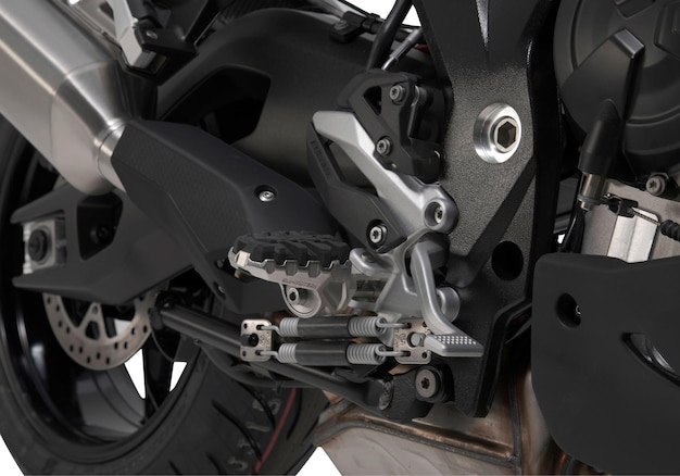 vue détaillée du moteur de la moto