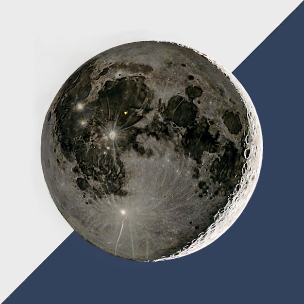 Vue détaillée de la surface de la Lune montrant des cratères et des textures