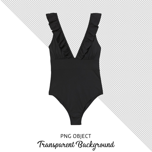 Vue De Face Du Maillot De Bain Noir Ou Maillot De Bain Isolé Sur Fond Transparent