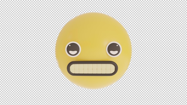 PSD vue de face emoji idiot png