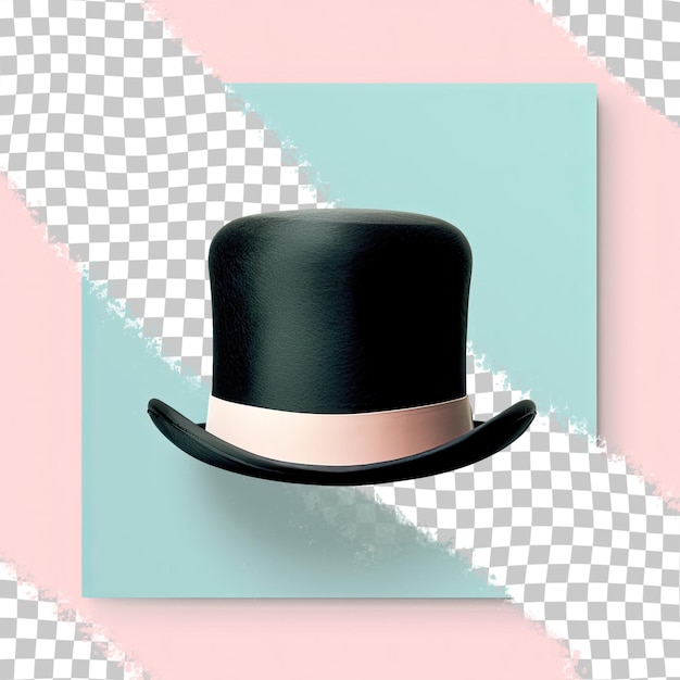 PSD vue de face isolée sur fond transparent du chapeau melon ou derby