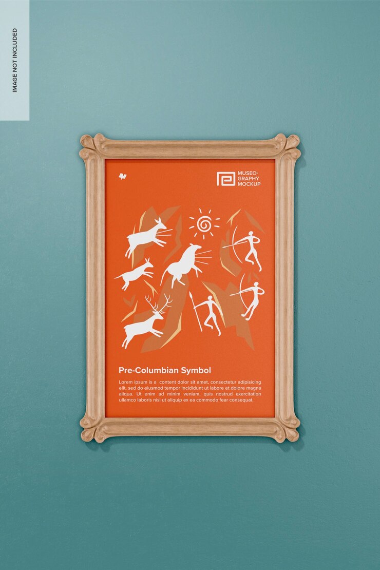 PSD vue de face de la maquette du cadre du musée