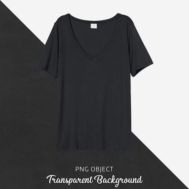 Vue de face de la maquette de tshirt noir
