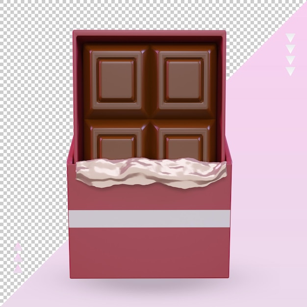Vue de face de rendu du drapeau Lettonie chocolat 3d